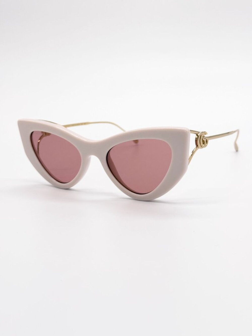 NEW GUCCI SUNGLASSES GG1565S 003 GOLD/PINK CAT EYE WOMEN EYEWEAR - Picture 2 of 10